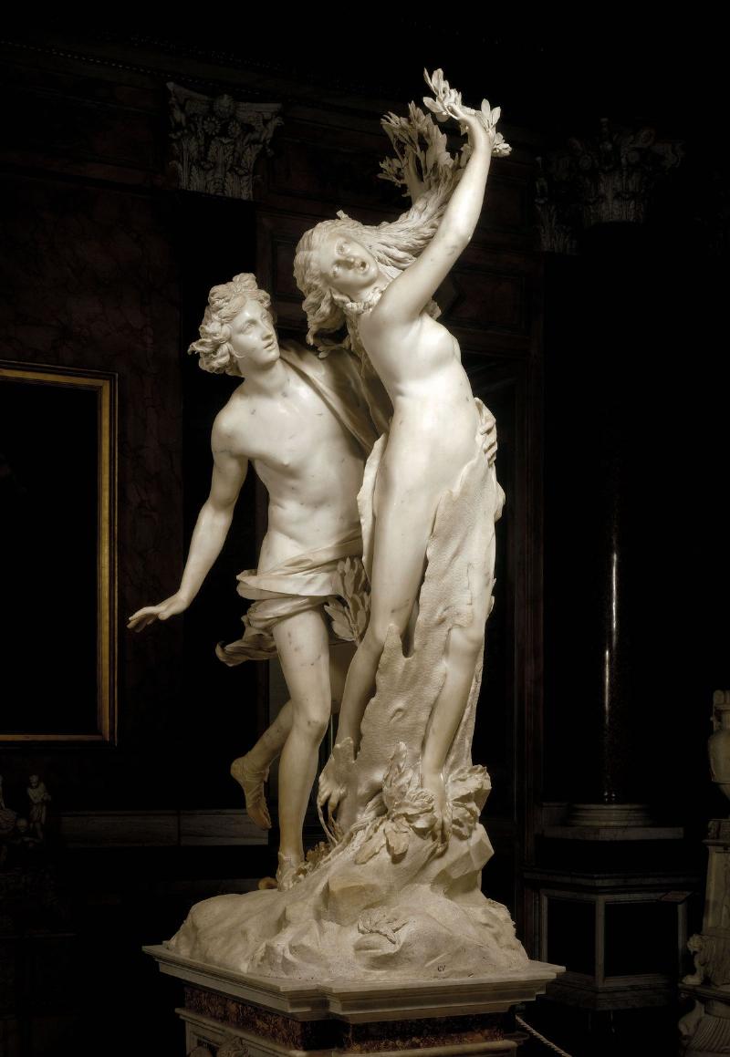 Statue Apollon et Daphné de Bernini, capture d’émotion et de mouvement baroque en marbre